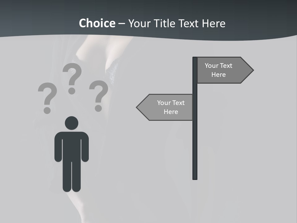 Glamour Hair Breast PowerPoint Template