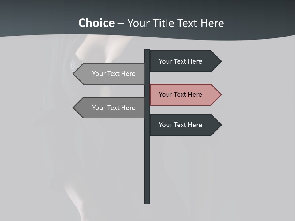 Glamour Hair Breast PowerPoint Template