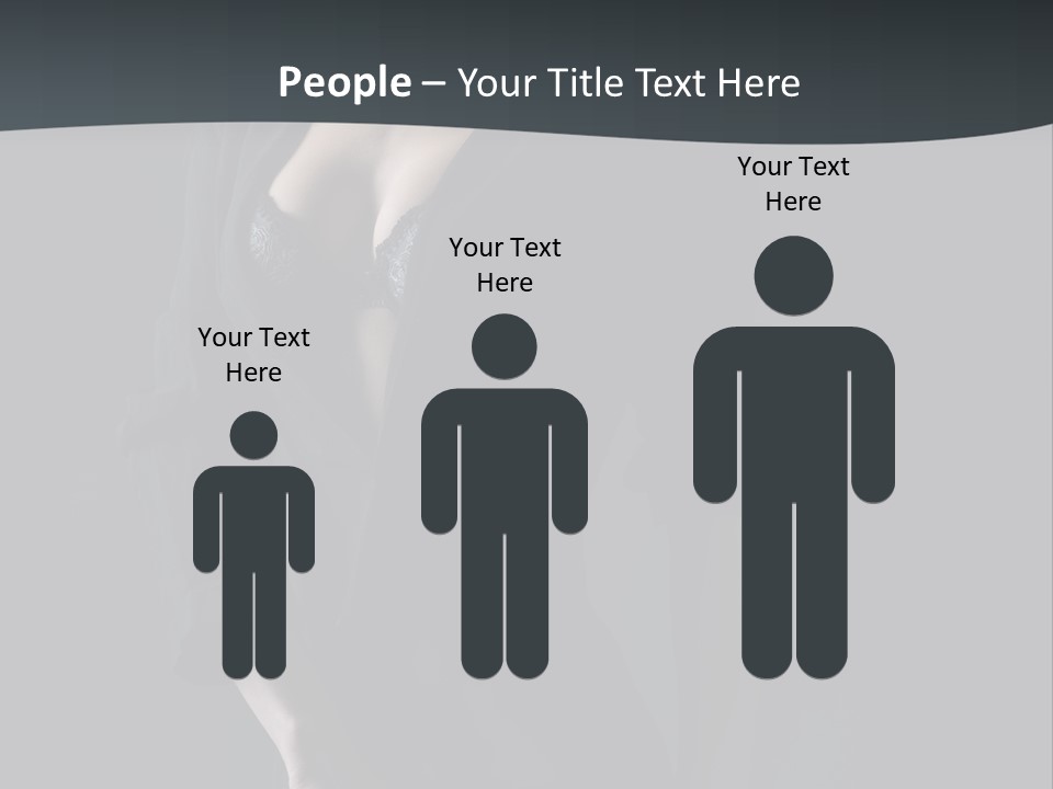 Glamour Hair Breast PowerPoint Template