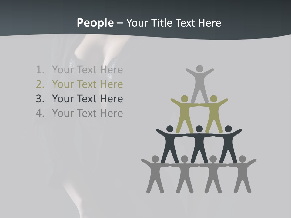 Glamour Hair Breast PowerPoint Template