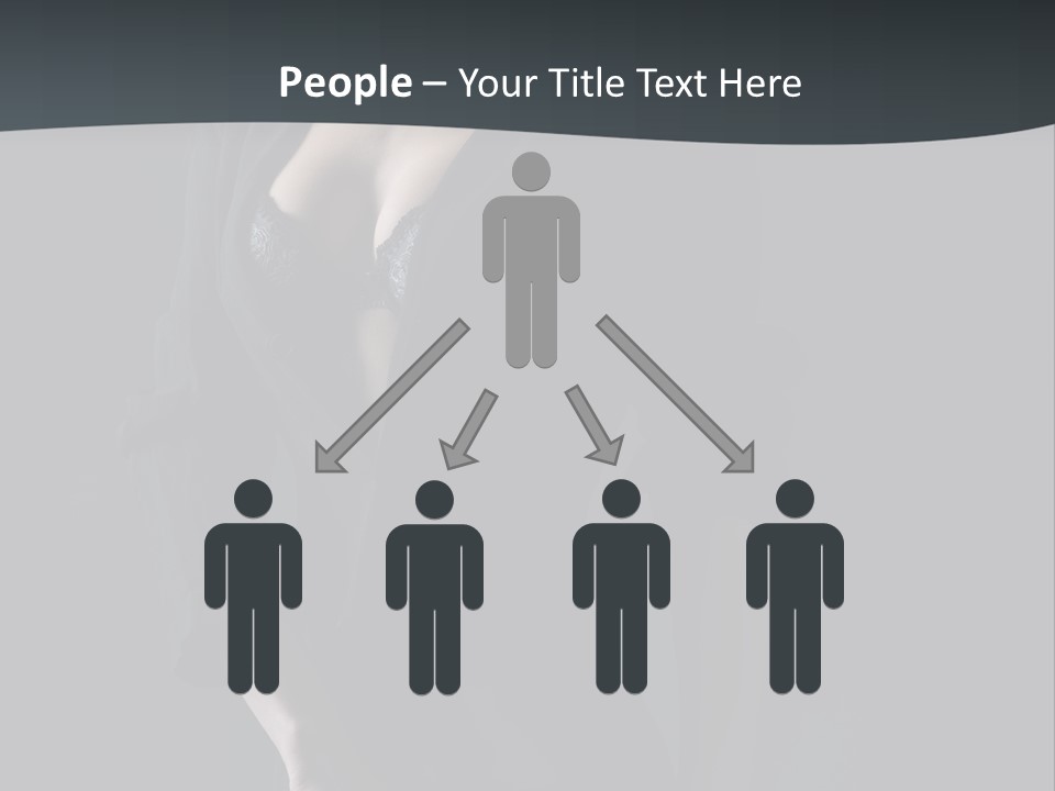 Glamour Hair Breast PowerPoint Template