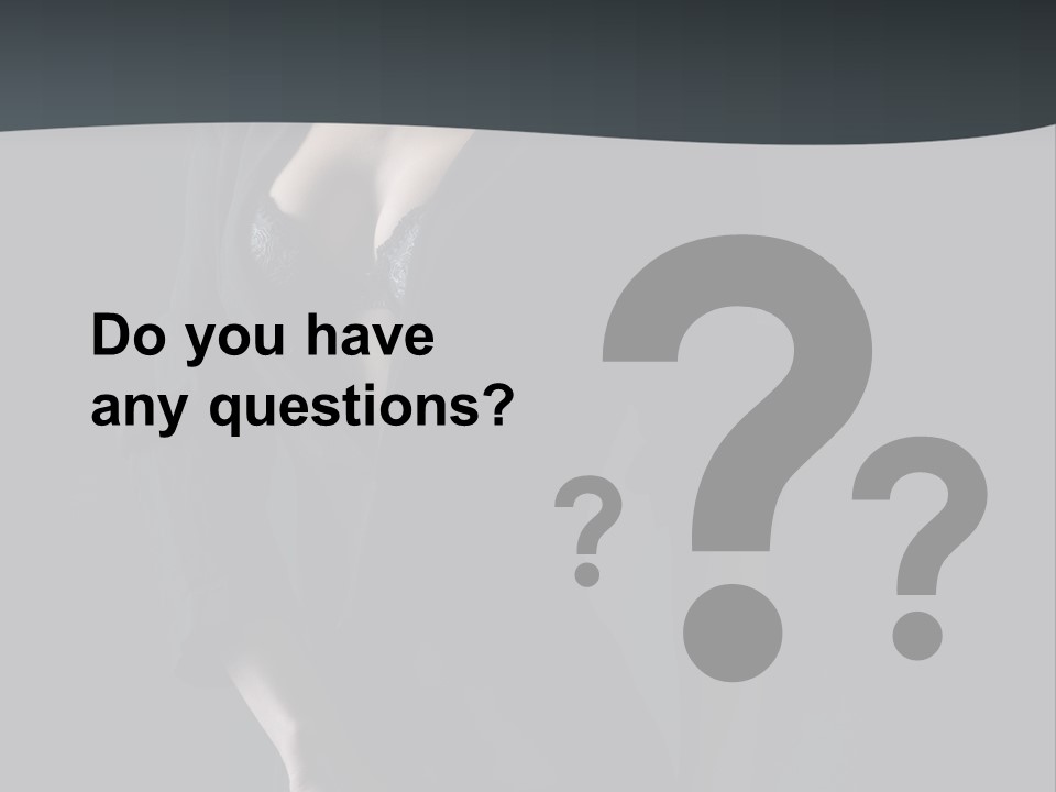 Glamour Hair Breast PowerPoint Template