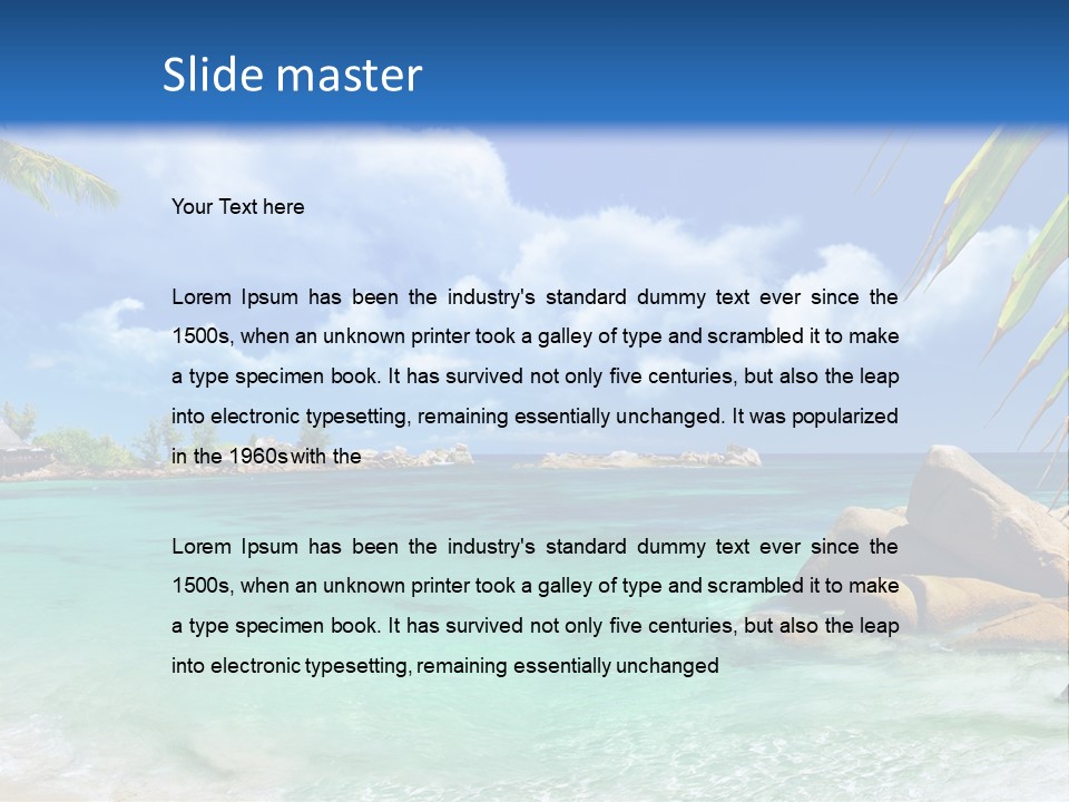 Rocks Tree Mountains PowerPoint Template