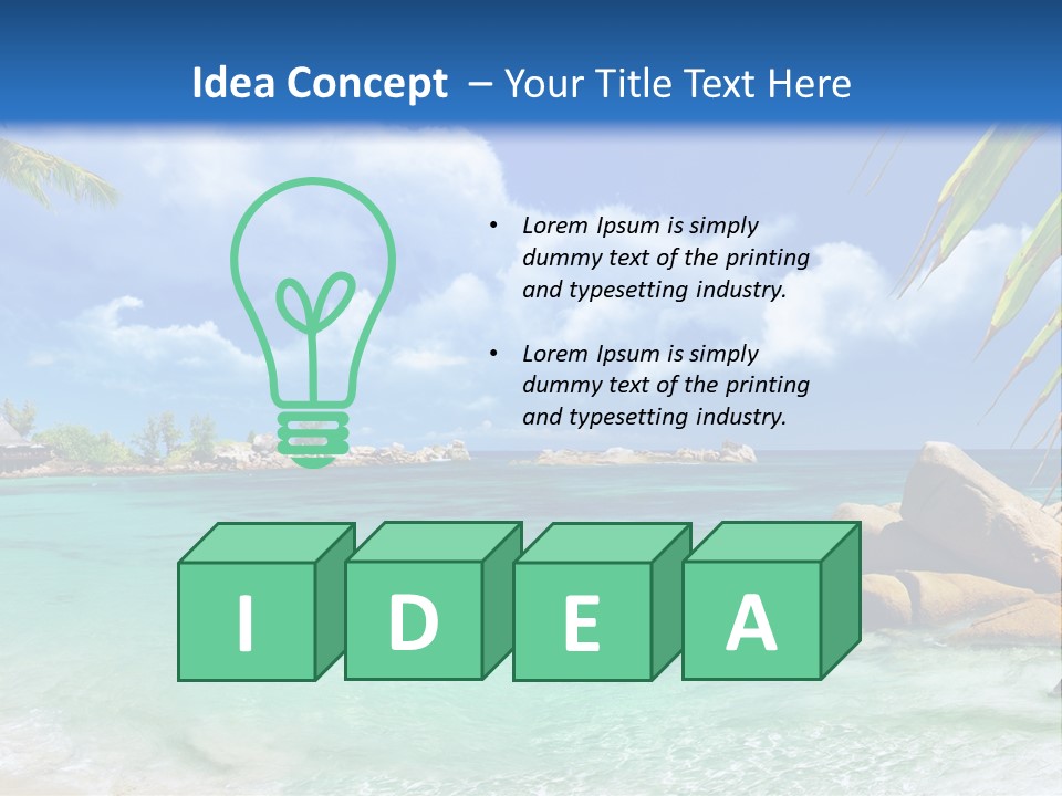 Rocks Tree Mountains PowerPoint Template