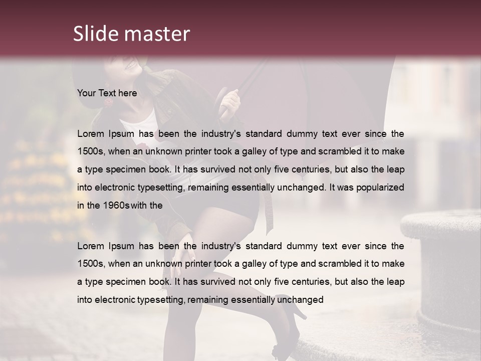 Lovely Fog Lady PowerPoint Template