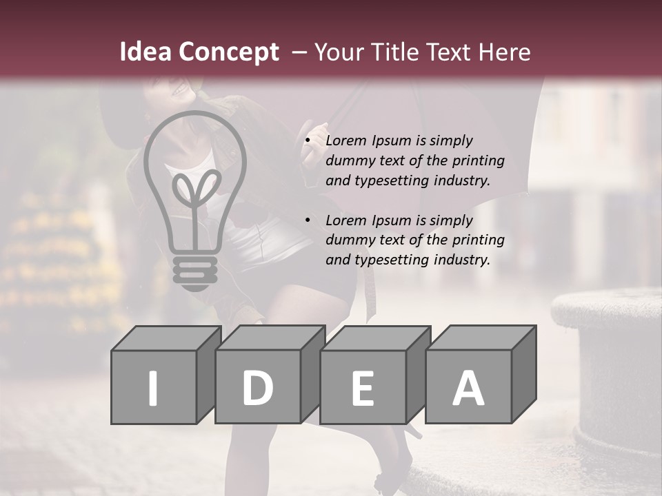 Lovely Fog Lady PowerPoint Template