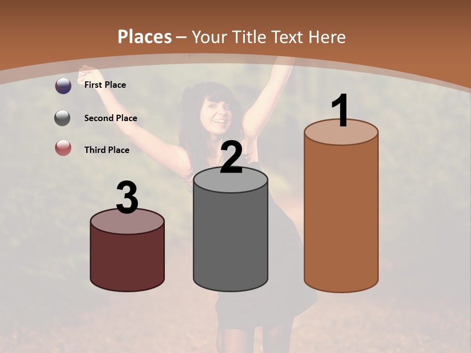 Female Glamour Brunette PowerPoint Template