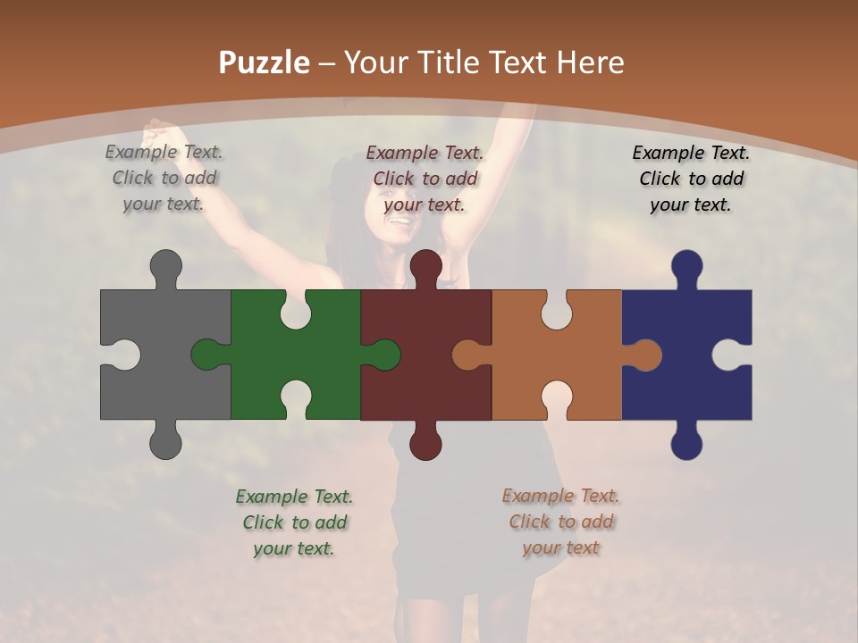 Female Glamour Brunette PowerPoint Template