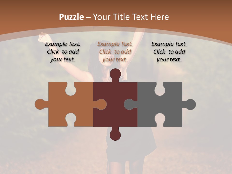 Female Glamour Brunette PowerPoint Template