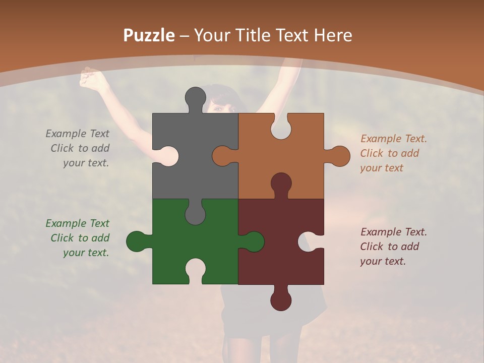 Female Glamour Brunette PowerPoint Template