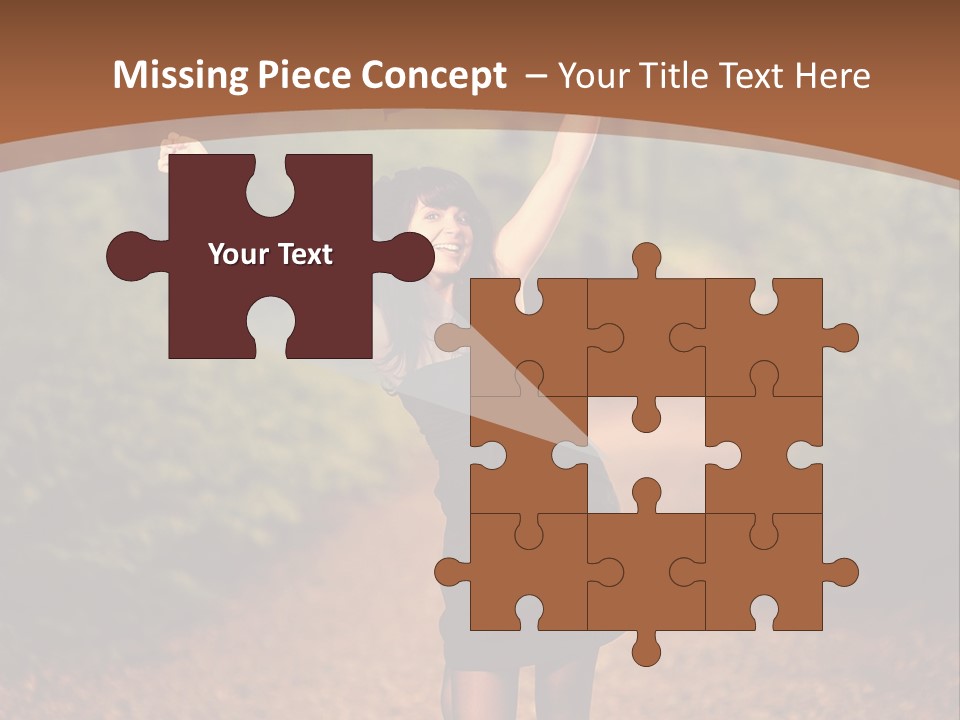 Female Glamour Brunette PowerPoint Template