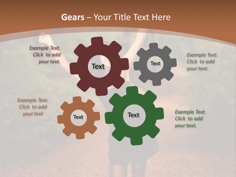 Female Glamour Brunette PowerPoint Template