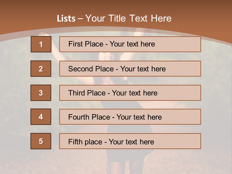 Female Glamour Brunette PowerPoint Template
