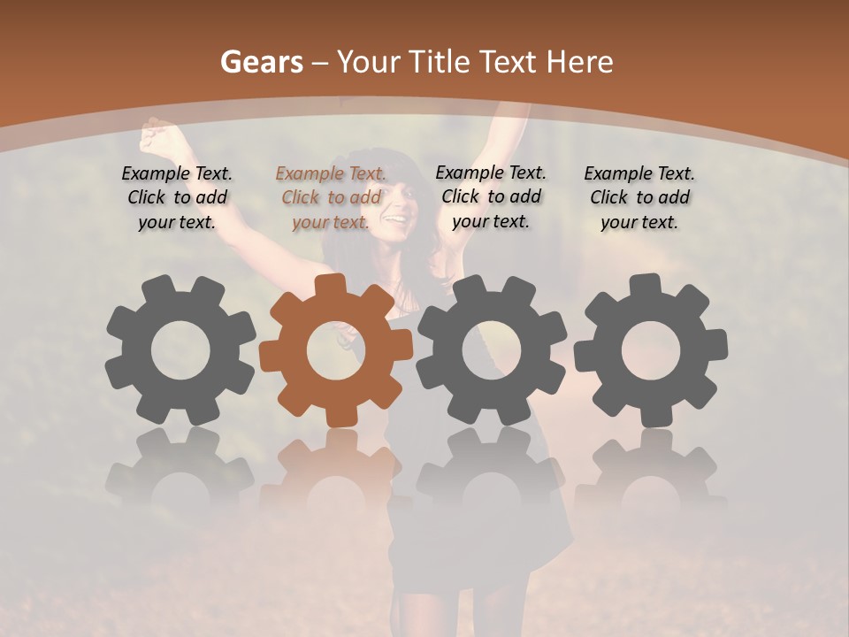 Female Glamour Brunette PowerPoint Template