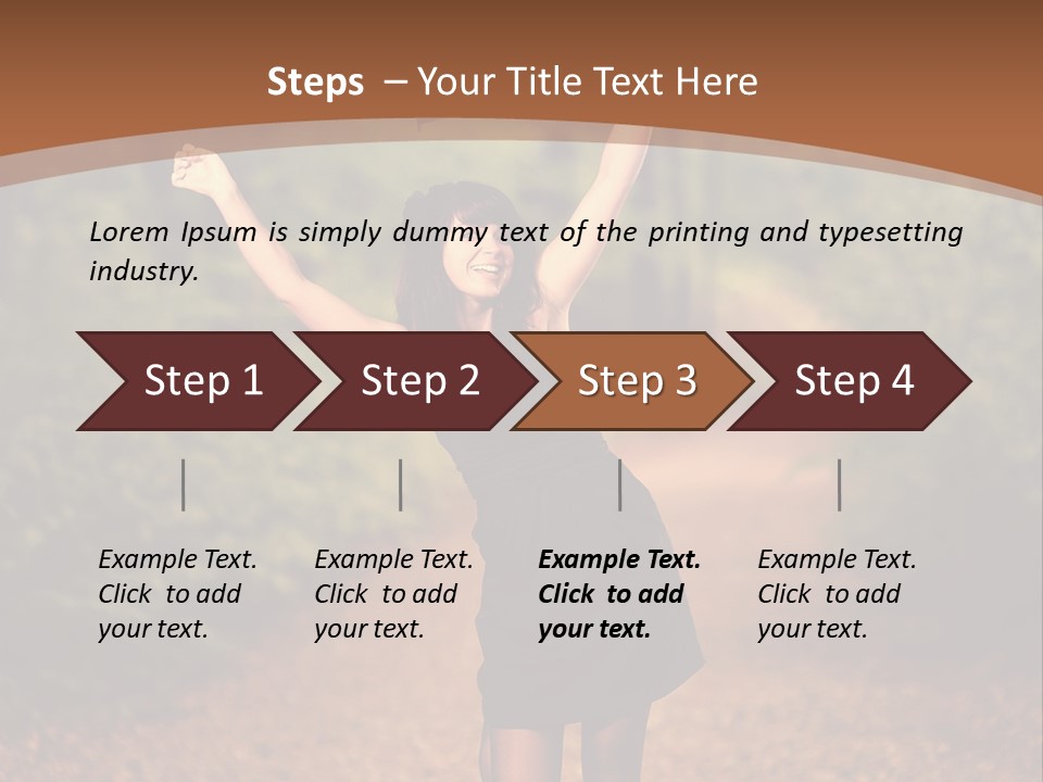 Female Glamour Brunette PowerPoint Template