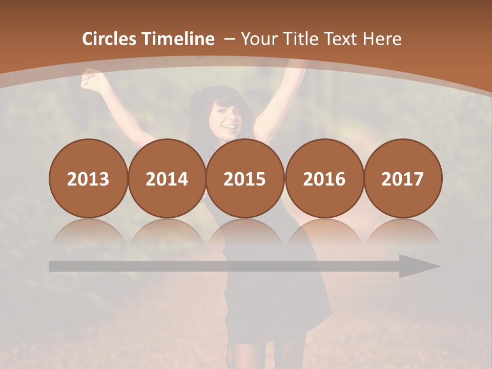 Female Glamour Brunette PowerPoint Template