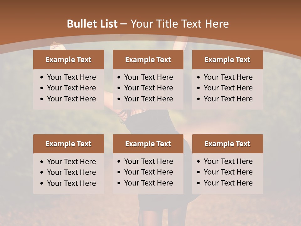 Female Glamour Brunette PowerPoint Template