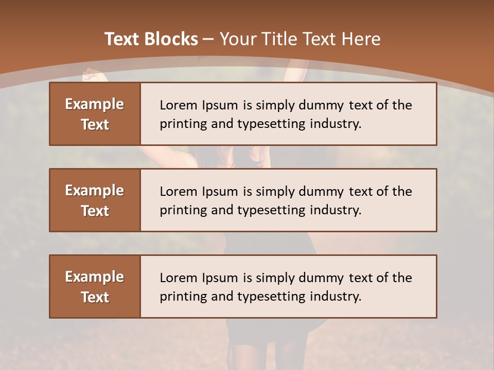 Female Glamour Brunette PowerPoint Template