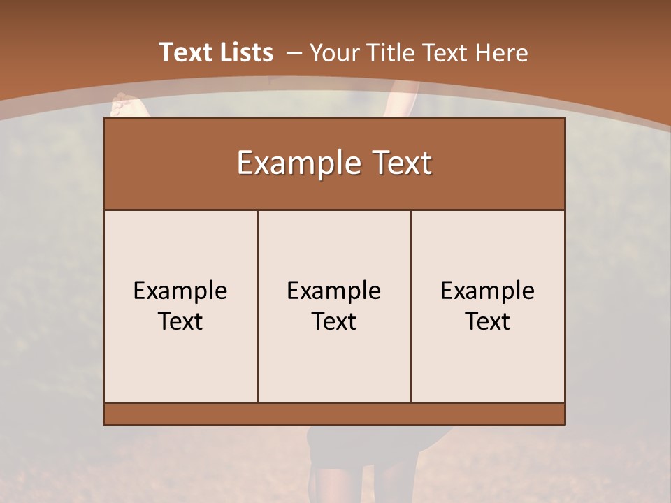 Female Glamour Brunette PowerPoint Template