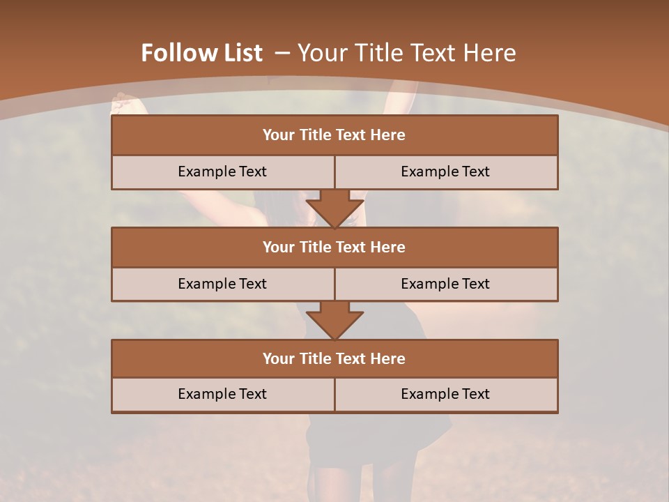 Female Glamour Brunette PowerPoint Template