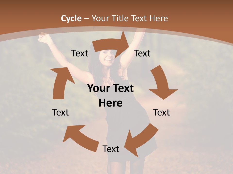 Female Glamour Brunette PowerPoint Template