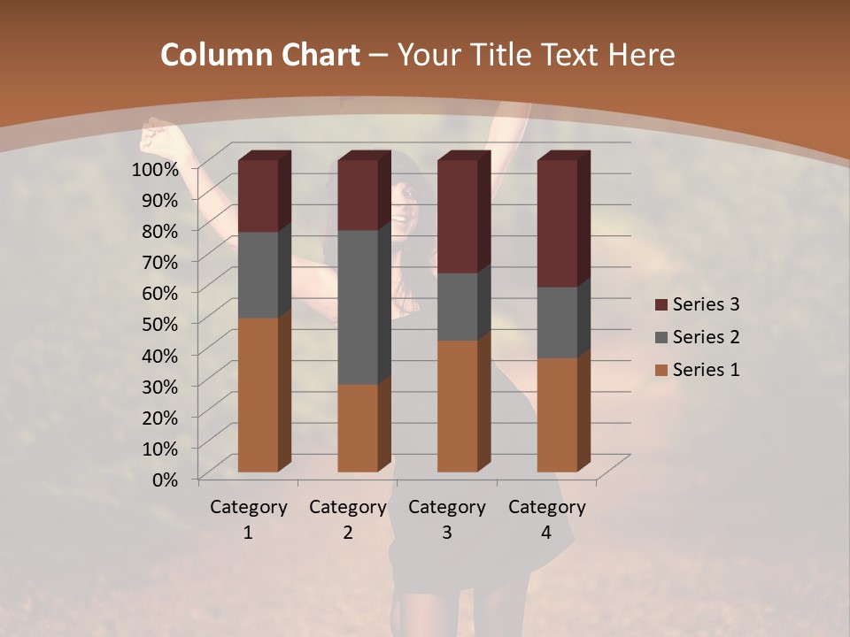 Female Glamour Brunette PowerPoint Template