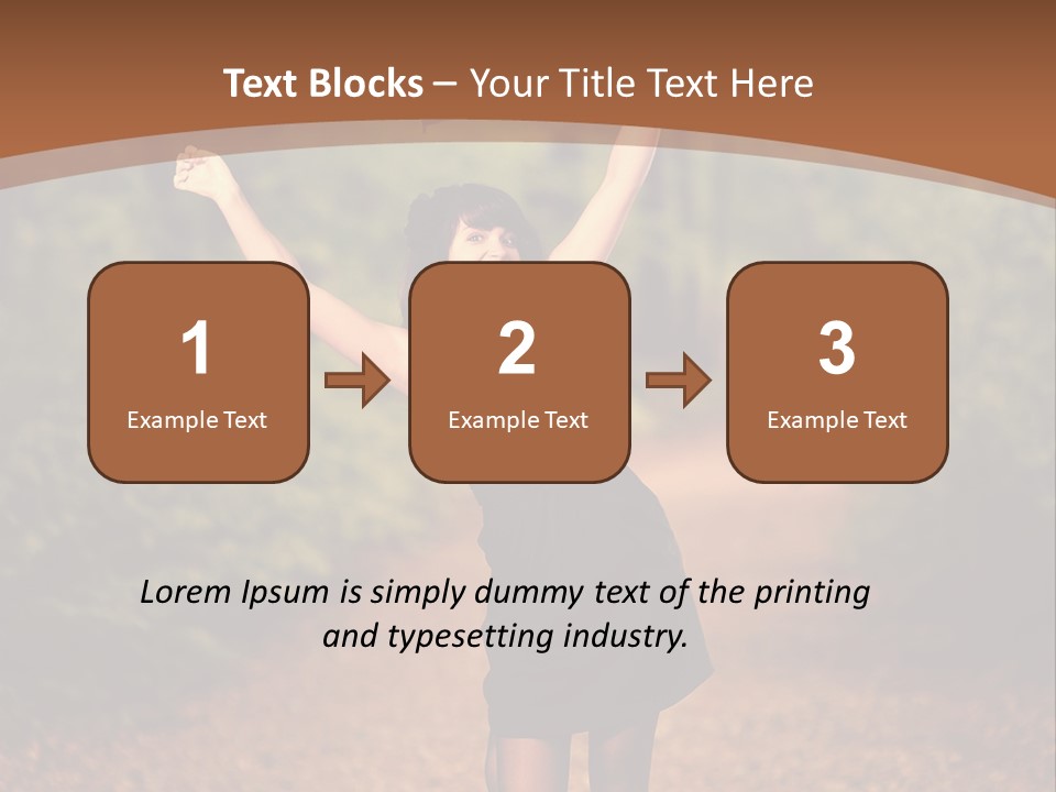 Female Glamour Brunette PowerPoint Template