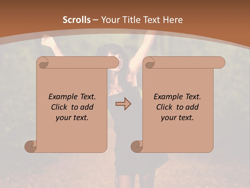 Female Glamour Brunette PowerPoint Template