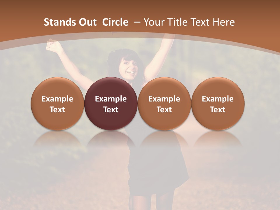 Female Glamour Brunette PowerPoint Template