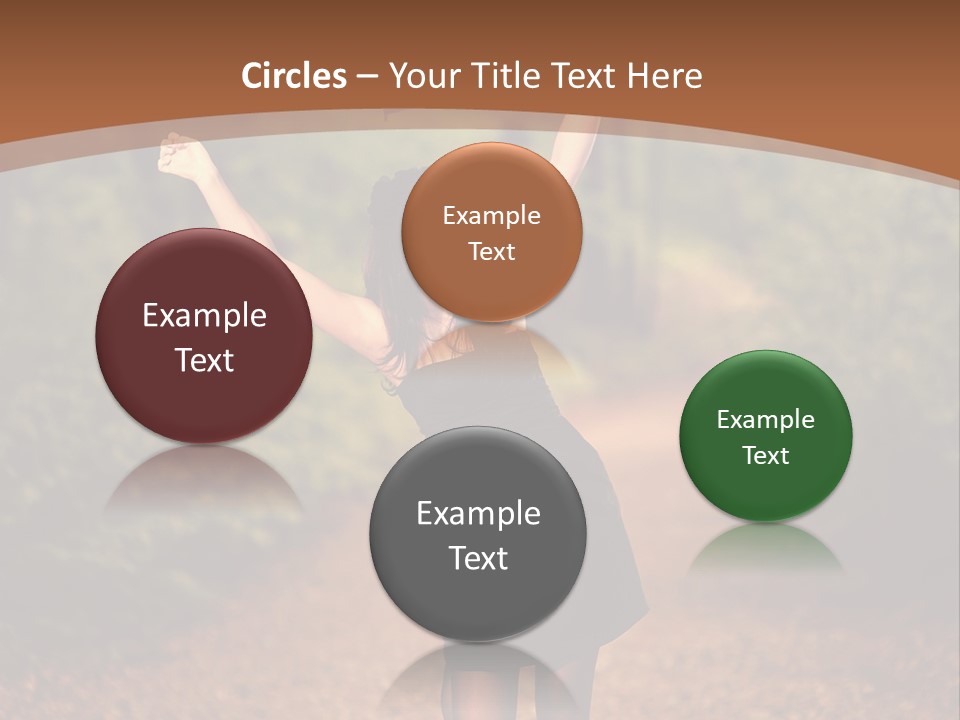 Female Glamour Brunette PowerPoint Template