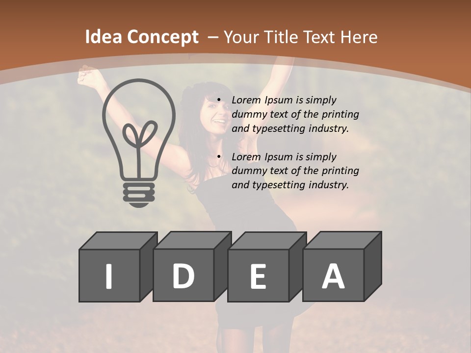 Female Glamour Brunette PowerPoint Template