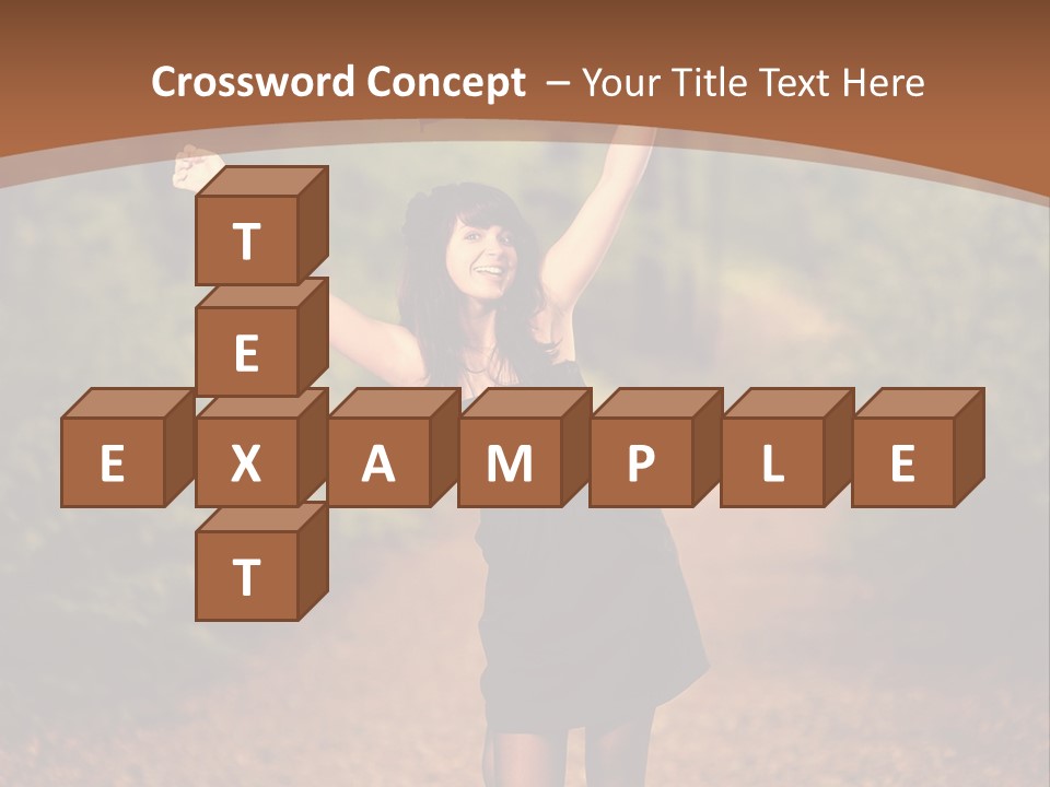 Female Glamour Brunette PowerPoint Template