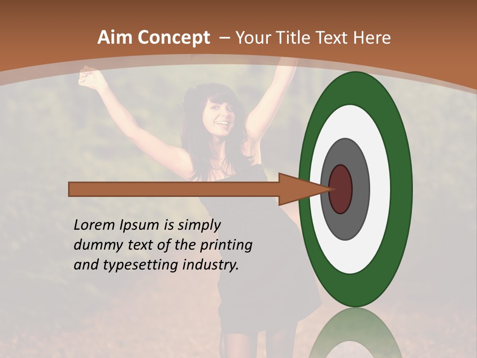 Female Glamour Brunette PowerPoint Template