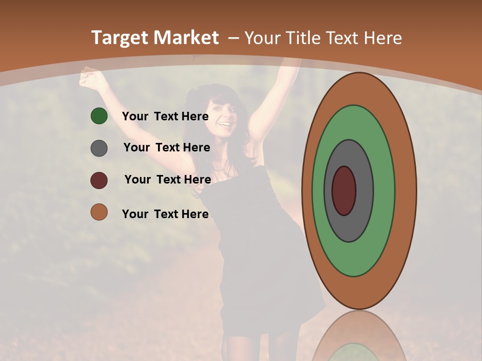 Female Glamour Brunette PowerPoint Template