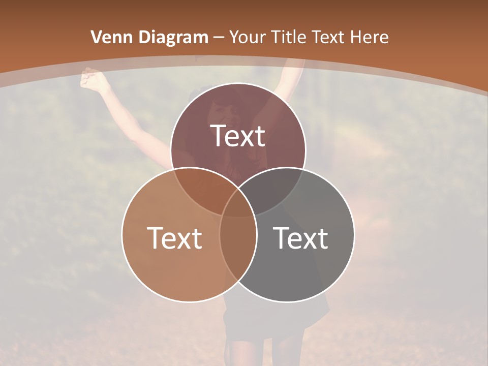 Female Glamour Brunette PowerPoint Template