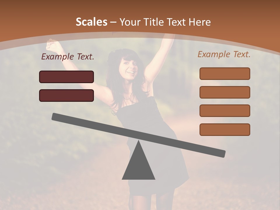 Female Glamour Brunette PowerPoint Template