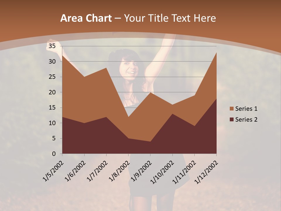 Female Glamour Brunette PowerPoint Template