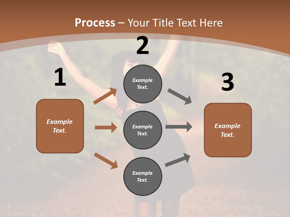 Female Glamour Brunette PowerPoint Template