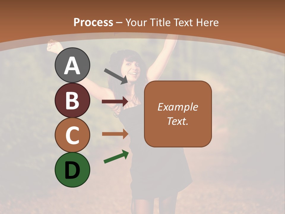 Female Glamour Brunette PowerPoint Template