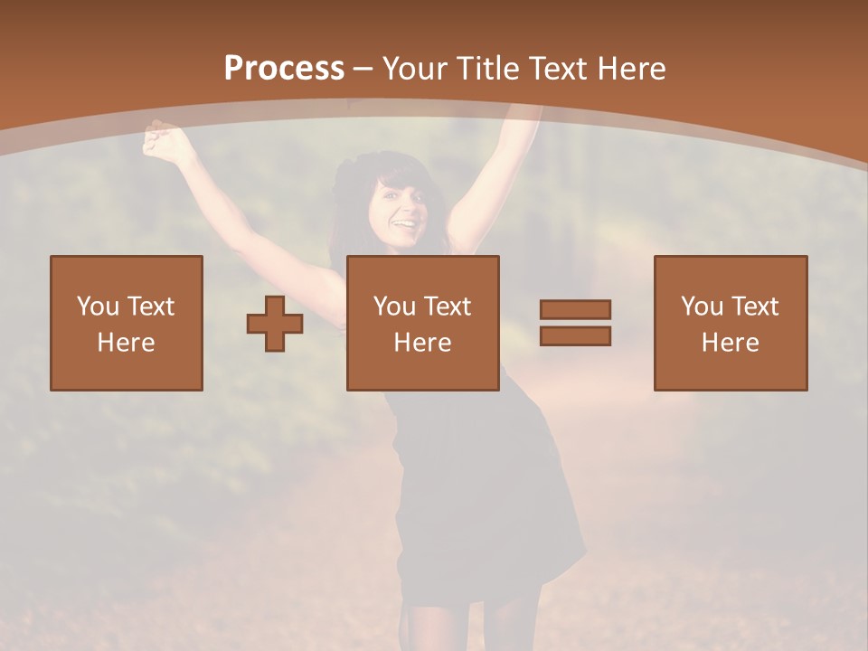 Female Glamour Brunette PowerPoint Template