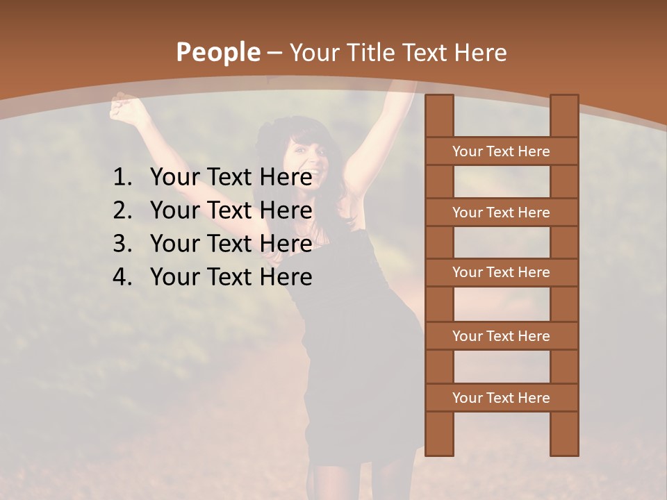 Female Glamour Brunette PowerPoint Template