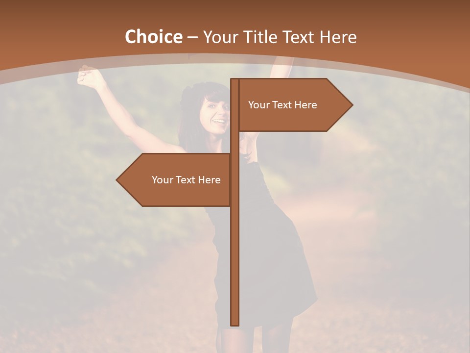 Female Glamour Brunette PowerPoint Template