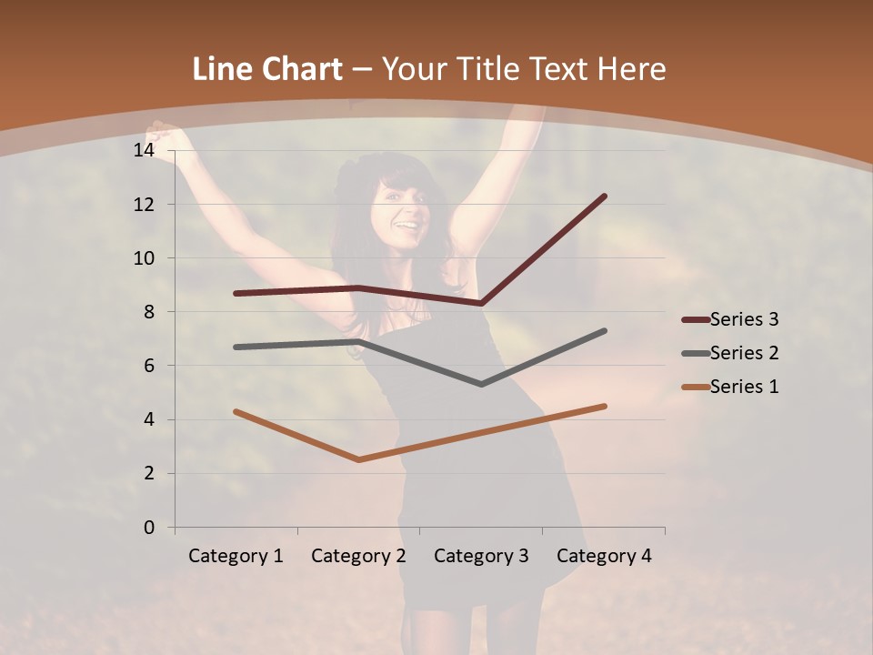 Female Glamour Brunette PowerPoint Template