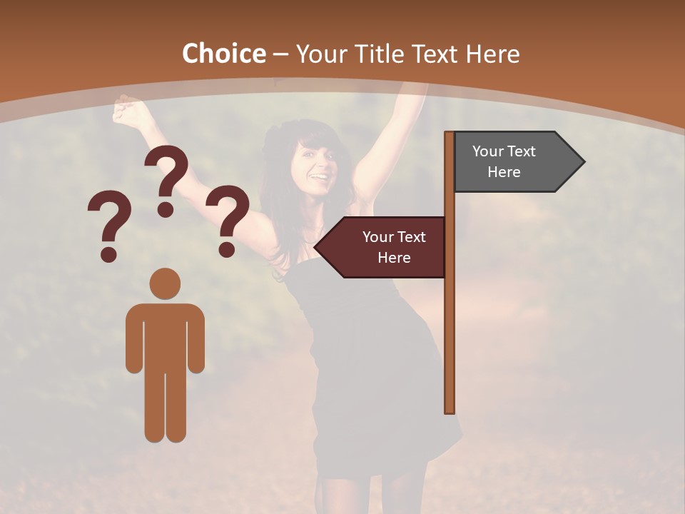 Female Glamour Brunette PowerPoint Template