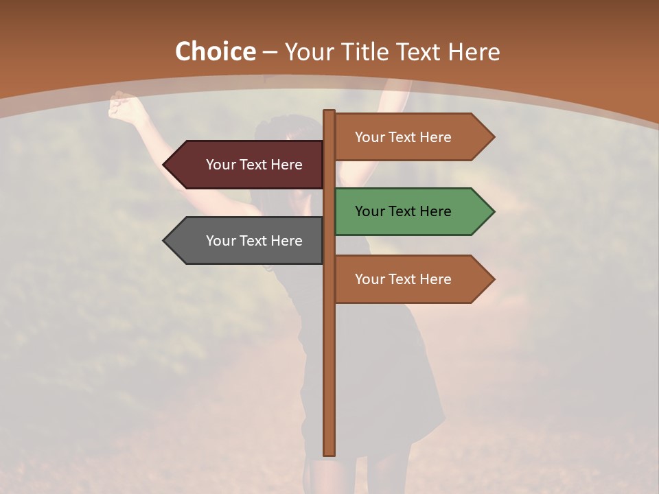 Female Glamour Brunette PowerPoint Template