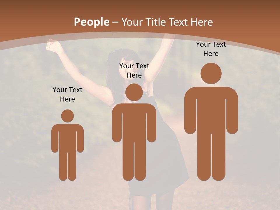 Female Glamour Brunette PowerPoint Template