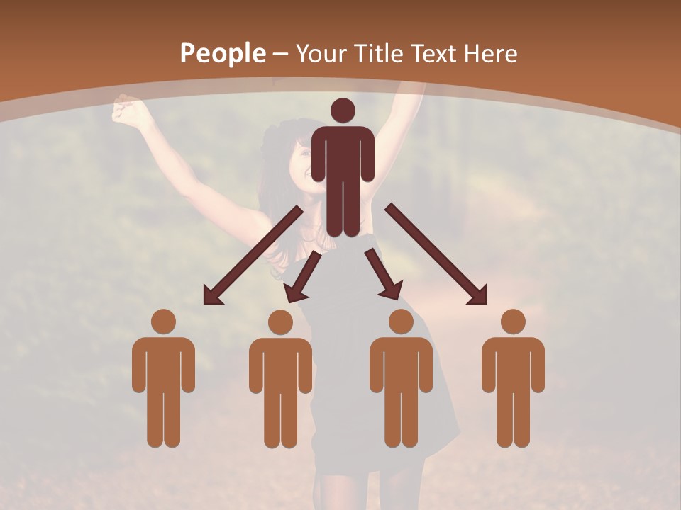 Female Glamour Brunette PowerPoint Template