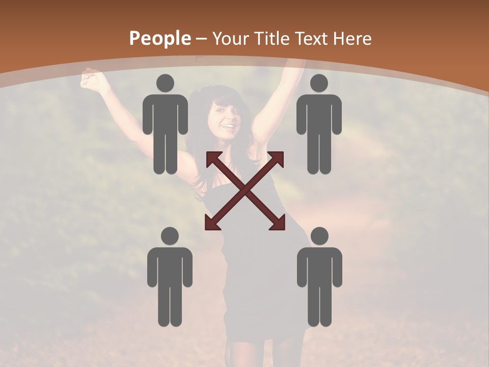 Female Glamour Brunette PowerPoint Template