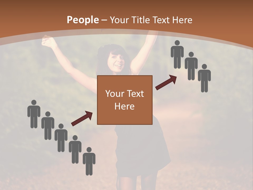 Female Glamour Brunette PowerPoint Template