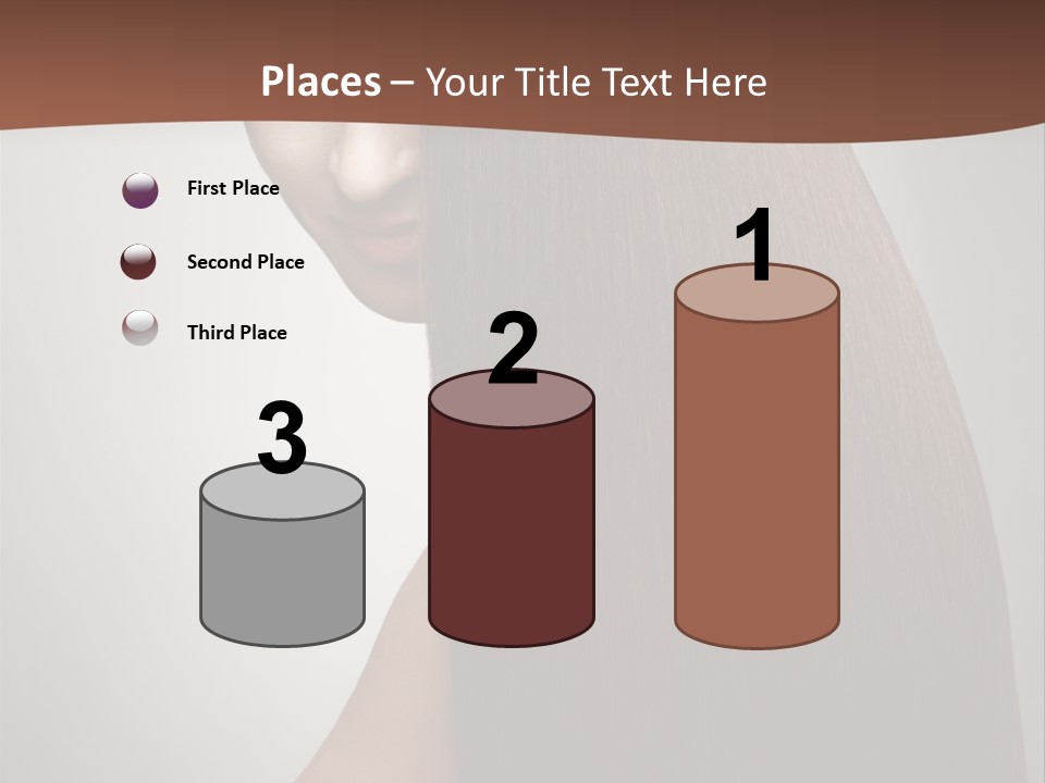 Face Fashion Brunette PowerPoint Template